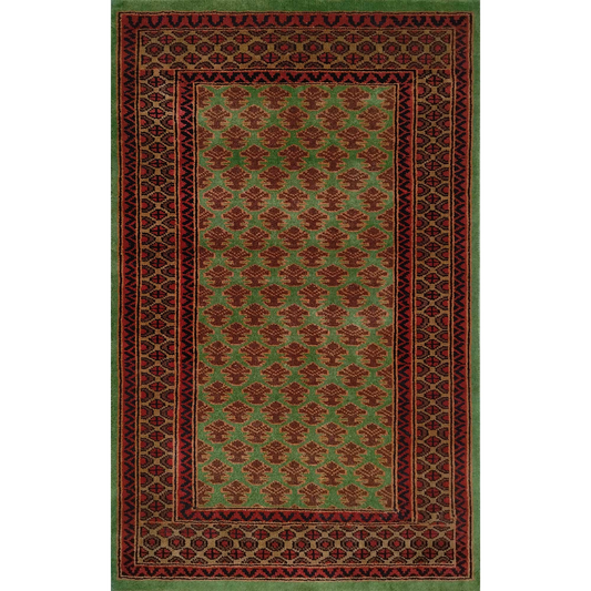 2.5ft x 4ft Hand Knotted Wool Carpet Lichi Green - Which Mark
