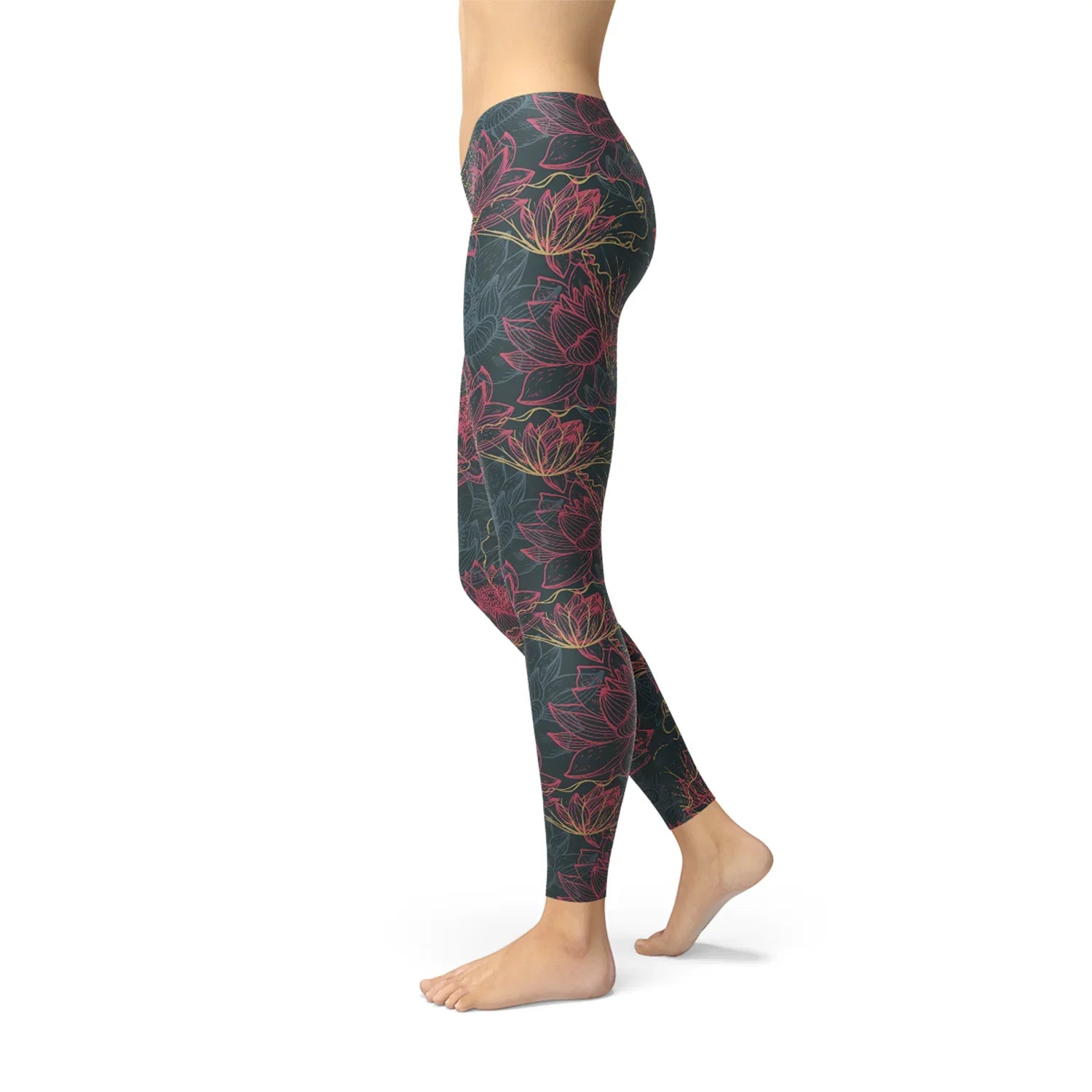 Womens Floral Lotus Leggings - Which Mark