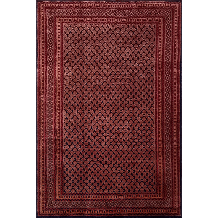 6×9 Feet Handmade Wool Carpet Royal Black Lichi Hand Knotted - Which Mark