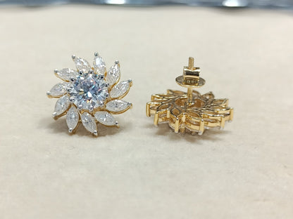 Moissanite Round & Marquise Shape Earring – WE0019 - Which Mark