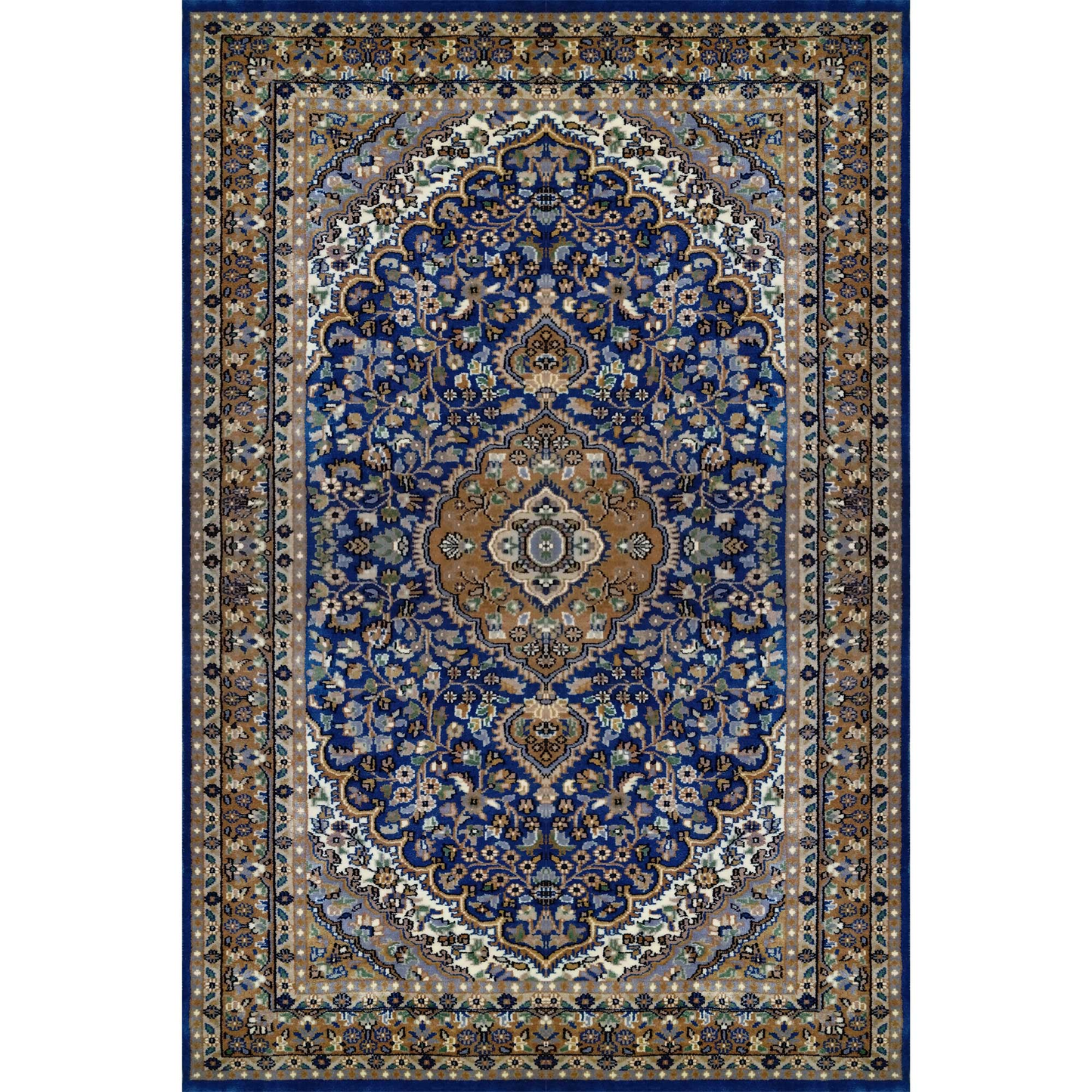 4×6 ft Royal Blue Persian Handmade Wool Carpet - Which Mark