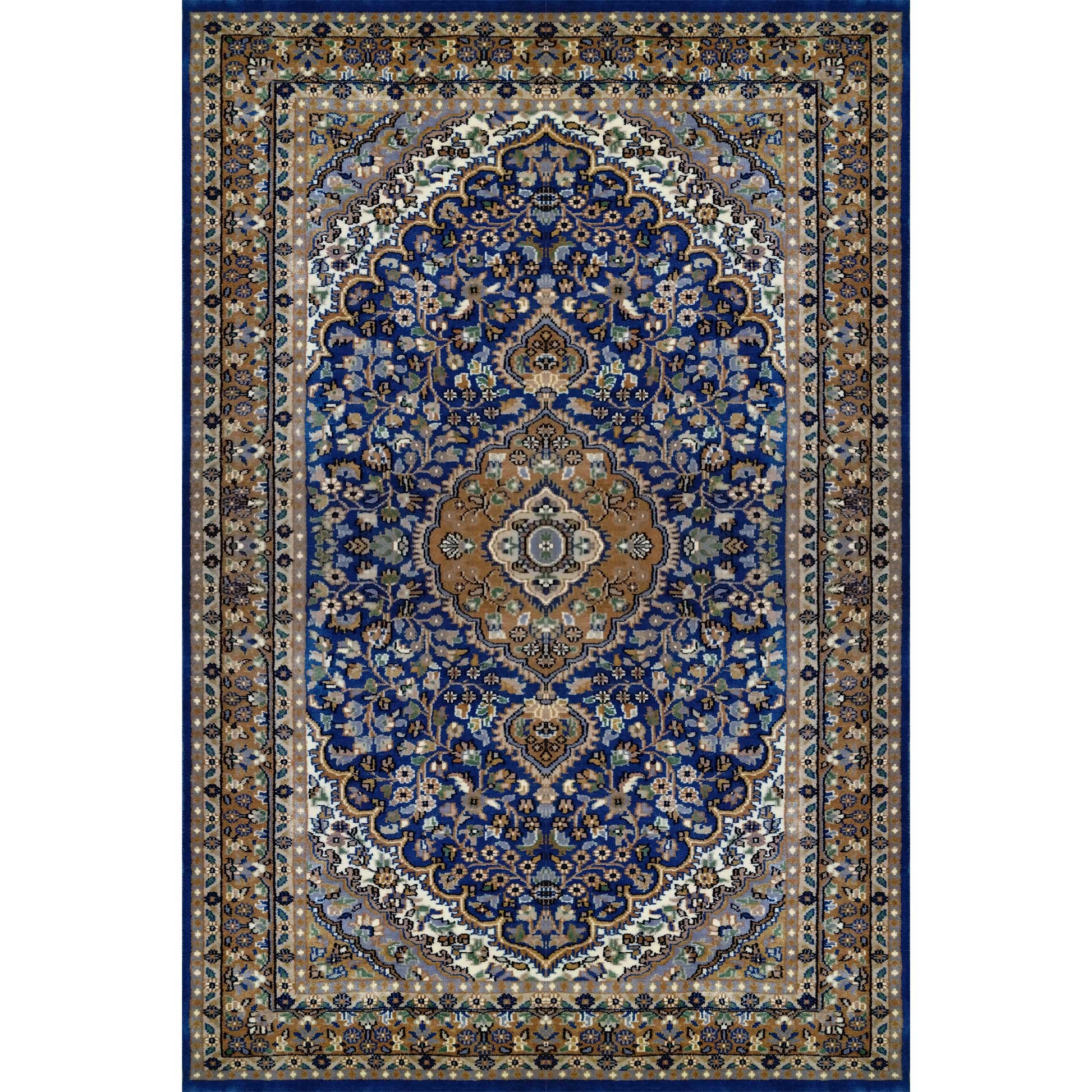 4×6 ft Royal Blue Persian Handmade Wool Carpet - Which Mark