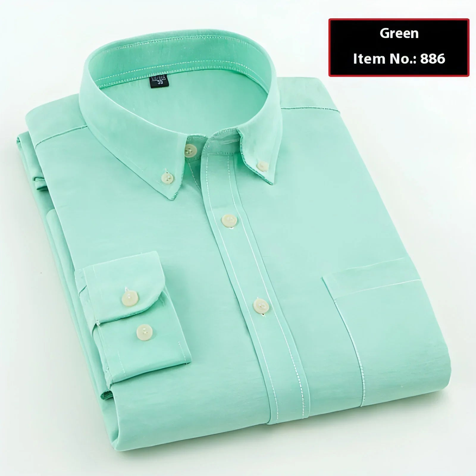 Men's Oxford Pure Color Slim Shirt For Young And Middle-aged People - Which Mark