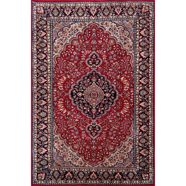4×6 feet Hand Knotted Persian Wool Carpet Red - Which Mark