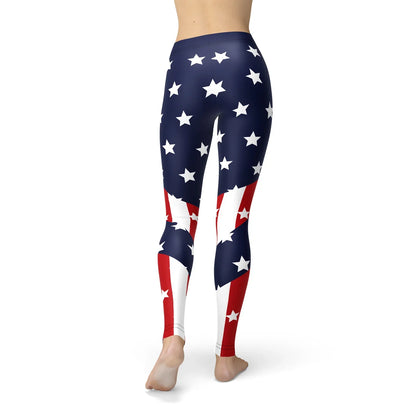 Womens American Flag Leggings - Which Mark
