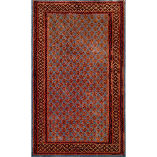 3×5 Feet Hand Knotted Lichi Wool Carpet Royal Grey - Which Mark