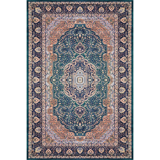 6×9 Feet Hand Knotted Wool Carpet (Deep Green) - Which Mark