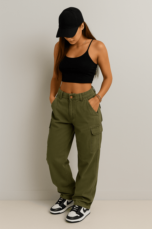 CargoMuse™ – High Waist Straight-Leg Utility Jeans for Women - Which Mark