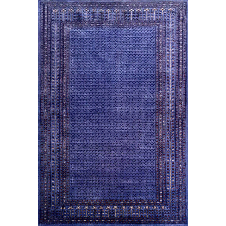 6×9 Feet Handmade Wool Carpet Royal Purple Hand Knotted Parda - Which Mark