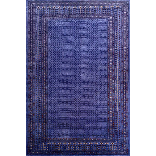 6×9 Feet Handmade Wool Carpet Royal Purple Hand Knotted Parda - Which Mark