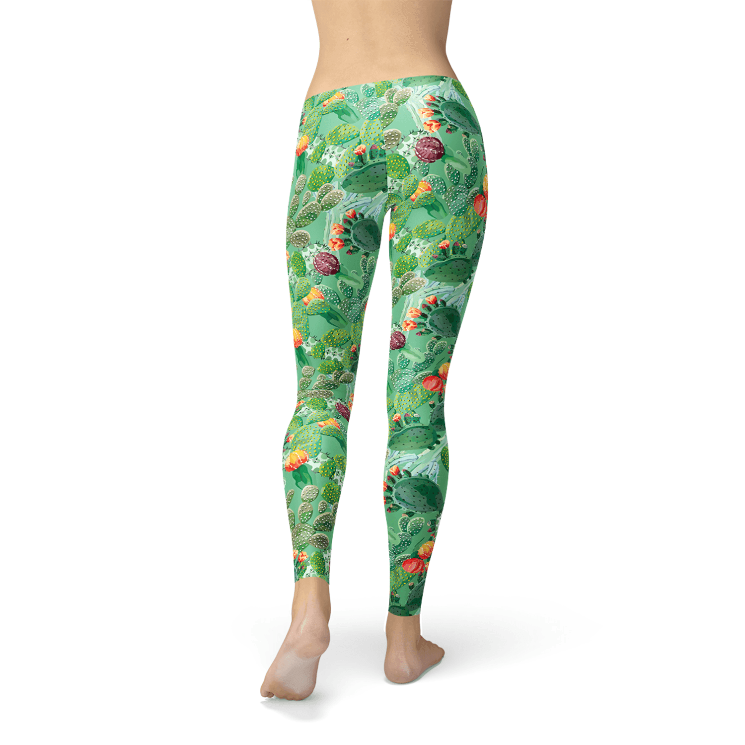 Womens Green Cactus Leggings - Which Mark