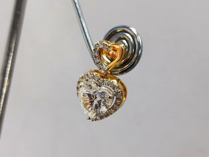 Moissanite Heart Shape Earring – WE00108 - Which Mark