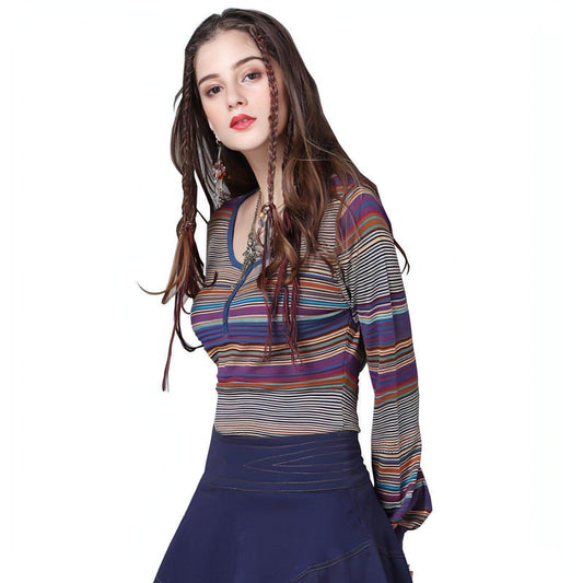Retro Cotton and Linen Long-Sleeved Sweater Bottoming Shirt Women - Which Mark