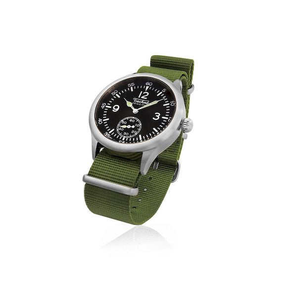 39.5mm field quartz watch with nylon 6 strap in olive drab colour - Which Mark