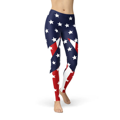 Womens American Flag Leggings - Which Mark