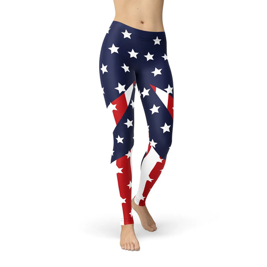 Womens American Flag Leggings - Which Mark