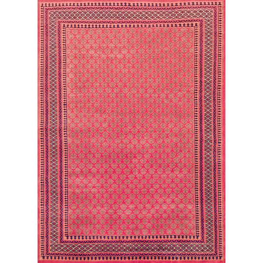 5×7 Feet Hand Knotted Red Wool Carpet - Which Mark