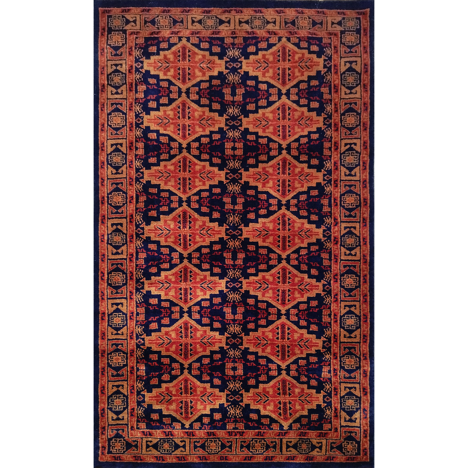 3×5 Ft Hand Knotted Bukhara Wool Carpet (Black) - Which Mark