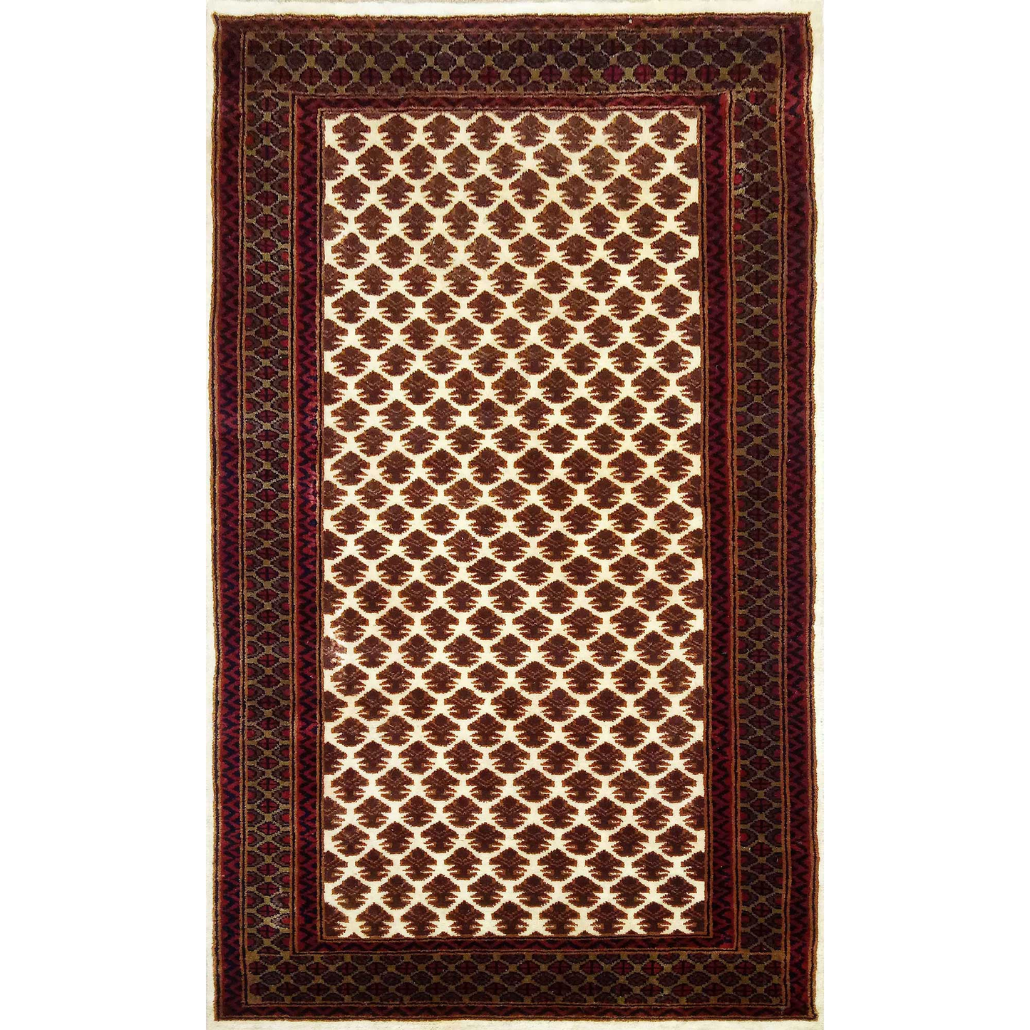 3ft×5ft Hand Knotted Wool Carpet Lichi White - Which Mark