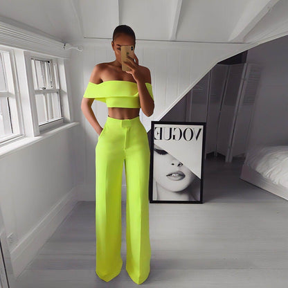 FlexiChic™ – Wide Leg Pants & Crop Top Two-Piece Set - Which Mark
