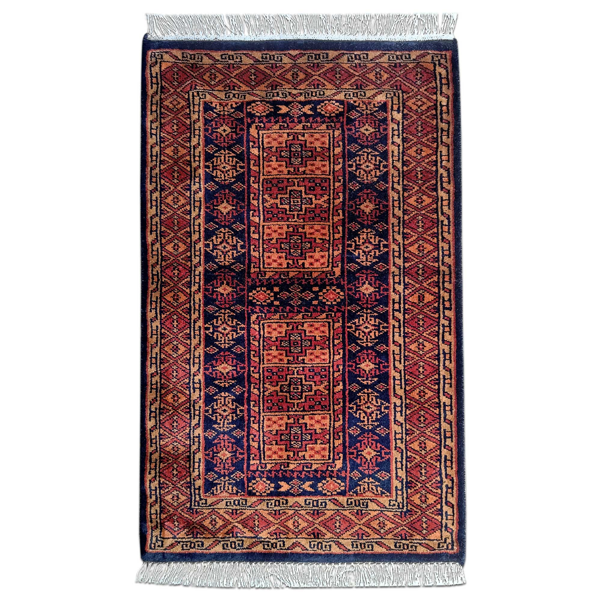 2×3 Feet Black Hand Knotted Wool Carpet Dubba - Which Mark