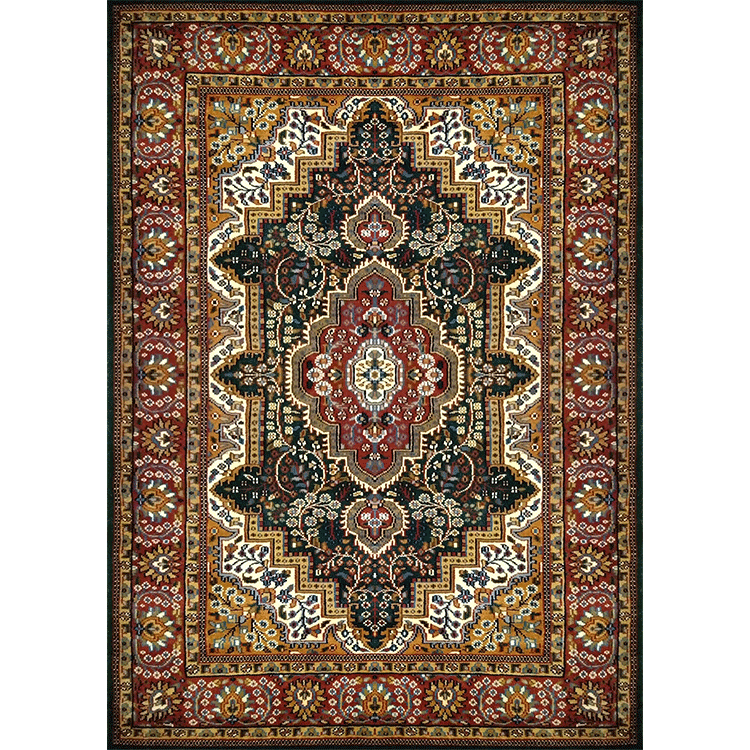 5ft×7ft Green Hand Knotted Persian Carpet Wool - Which Mark