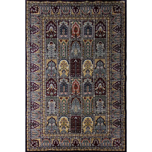 4×6 Feet Hand Knotted Hamadan Carpet Black - Which Mark