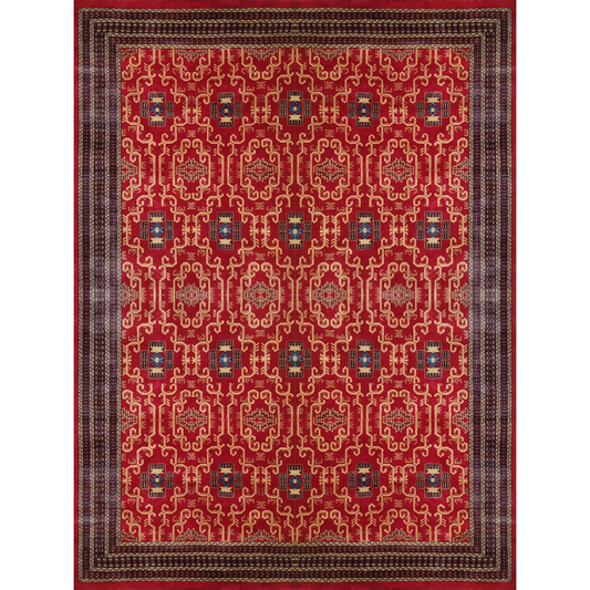 9×12 Ft Handmade Red Wool Carpet Palace - Which Mark