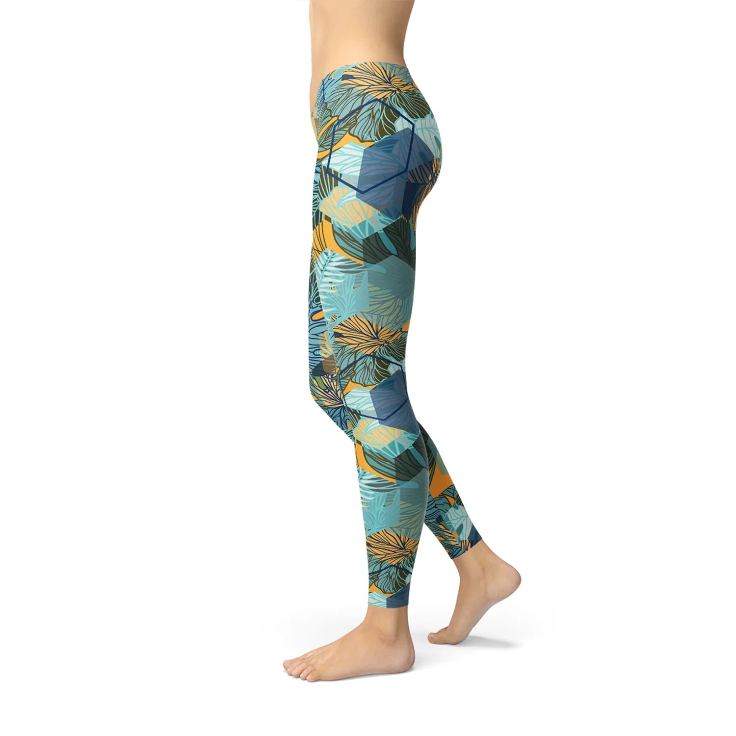 Womens Hexagon Floral Leggings - Which Mark