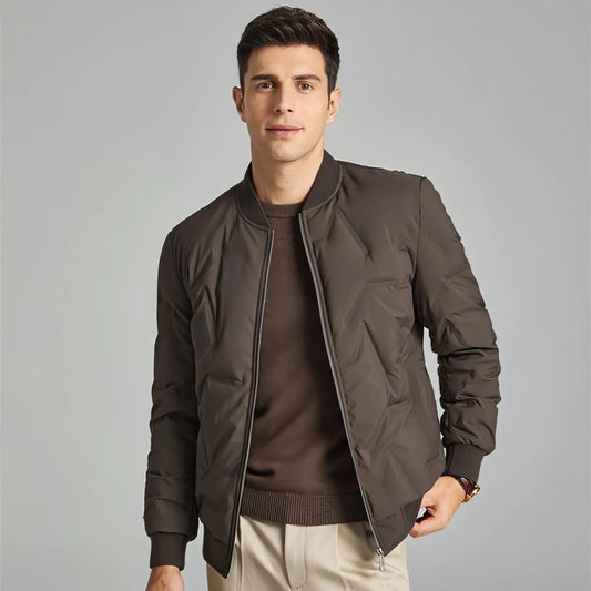 A. White Duck Down Thickened Warm Trendy Winter Men JACKET - Which Mark