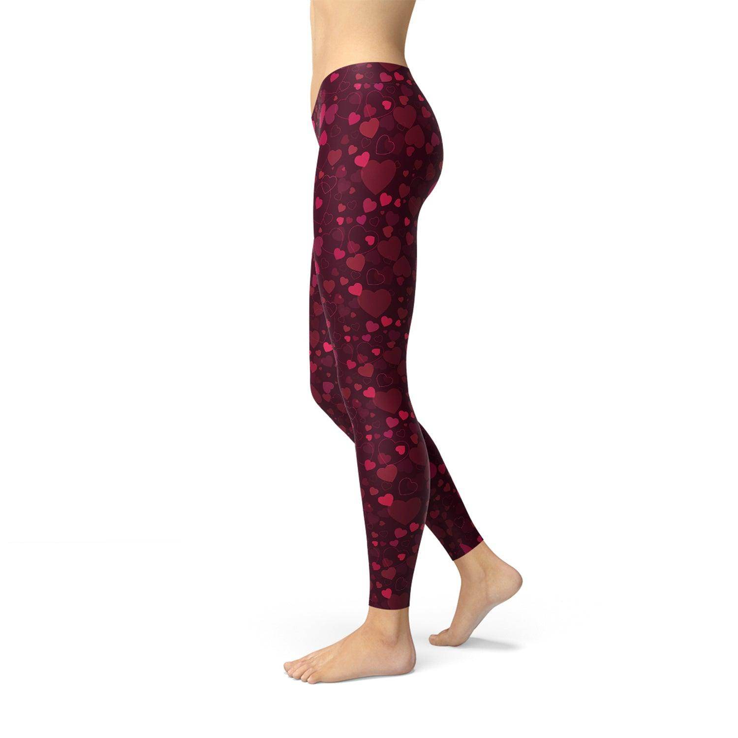 Hearts on Hearts Red Leggings - Which Mark