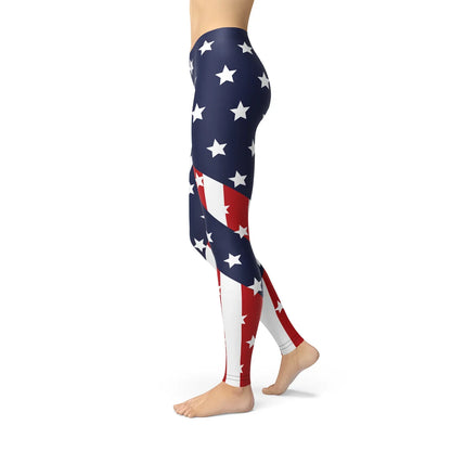 Womens American Flag Leggings - Which Mark