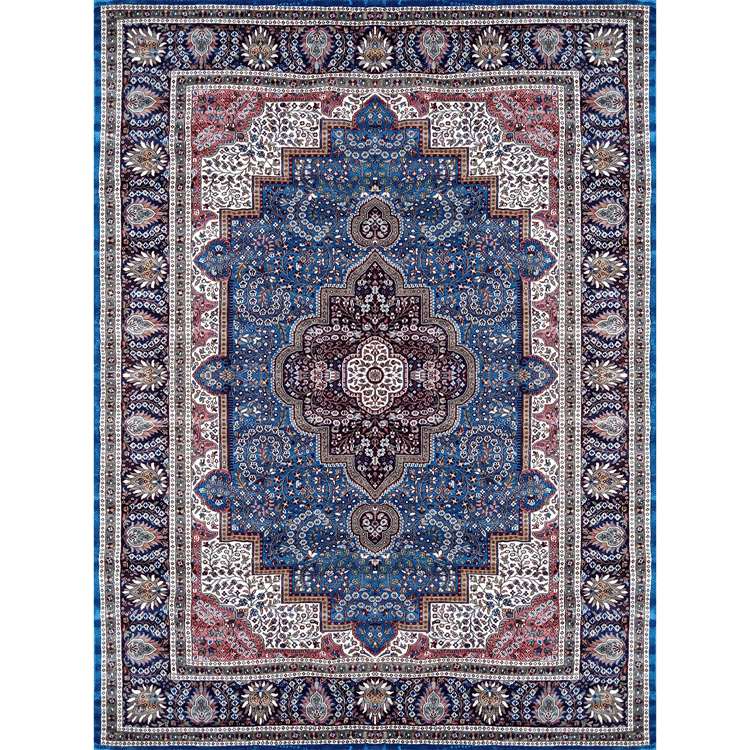 9×12 Feet Handmade Persian Carpet Blue Hand Knotted Traditional - Which Mark