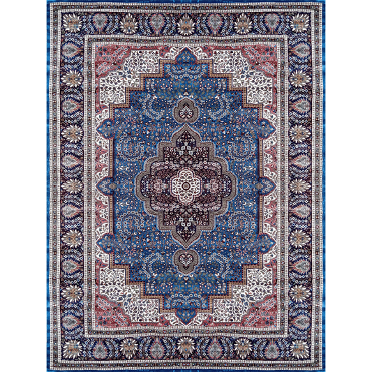 9×12 Feet Handmade Persian Carpet Blue Hand Knotted Traditional - Which Mark