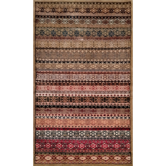 3×5 Feet Multicolor Handmade Wool Carpet - Which Mark
