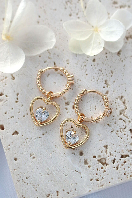 24 Karats Heart Hoop Earrings - Which Mark