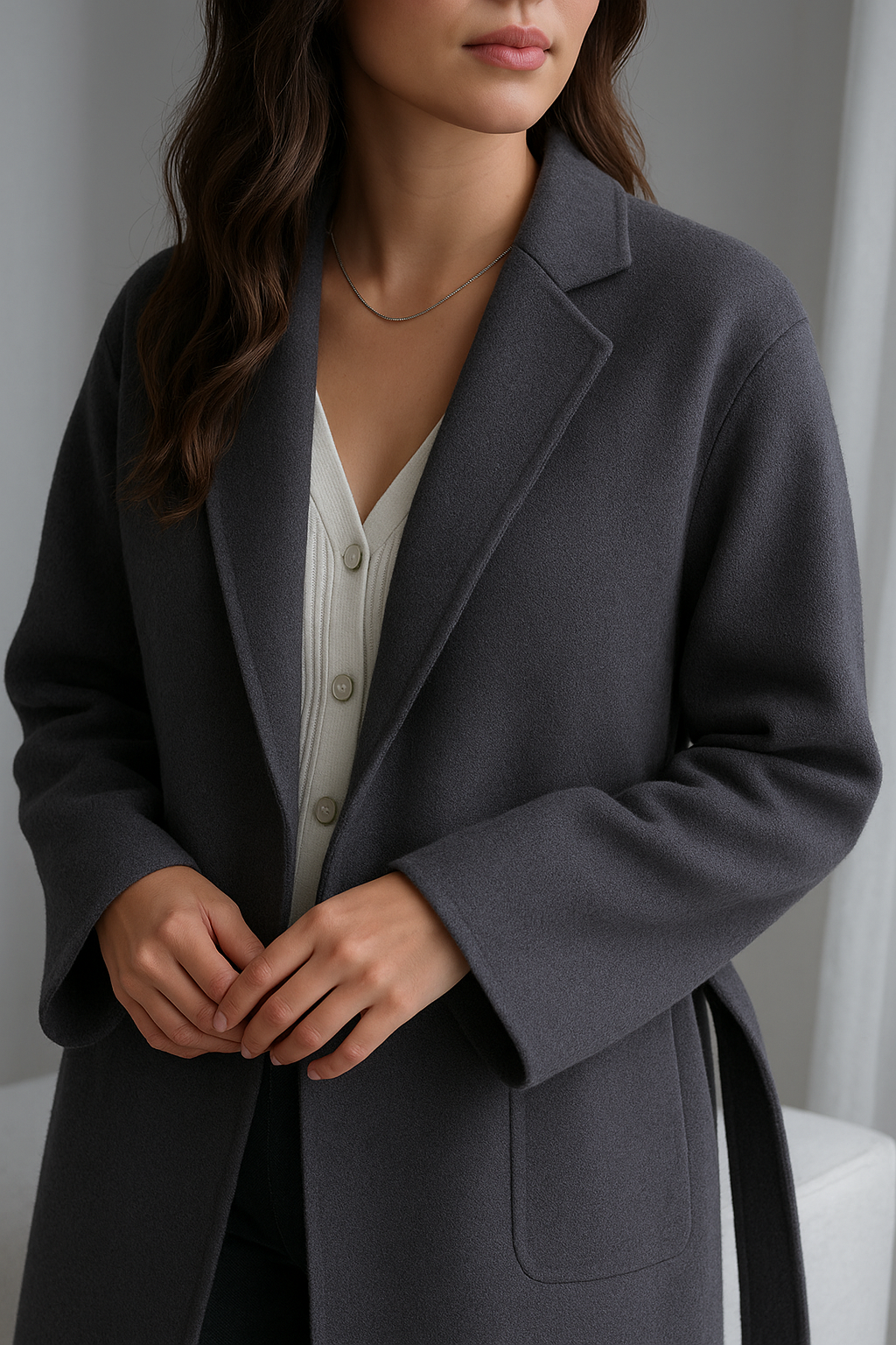 Autumn & Winter Temperament Korean Wool Coat for Women – Elegant & - Which Mark