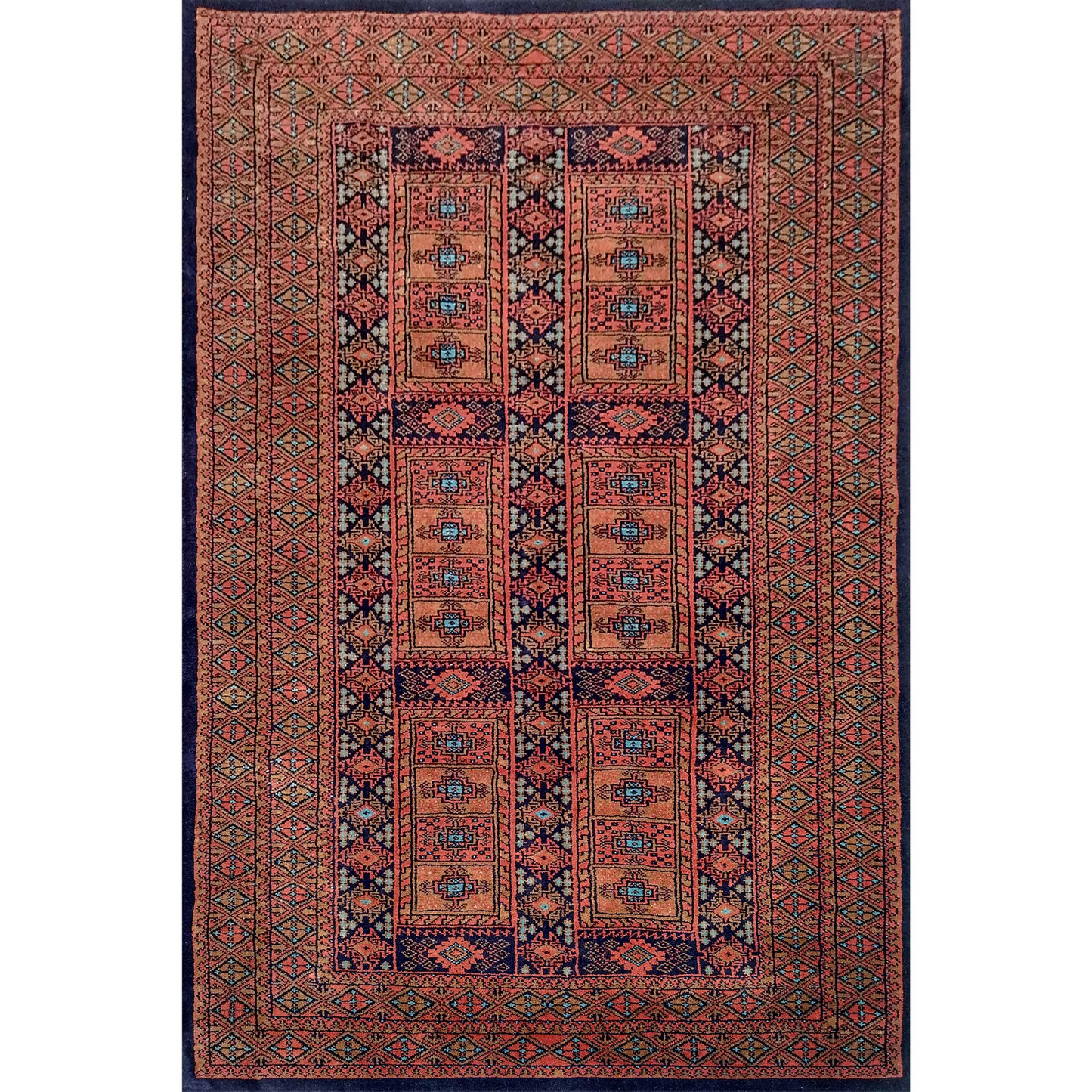 4×6 ft Black Hand Knotted Wool Carpet - Which Mark