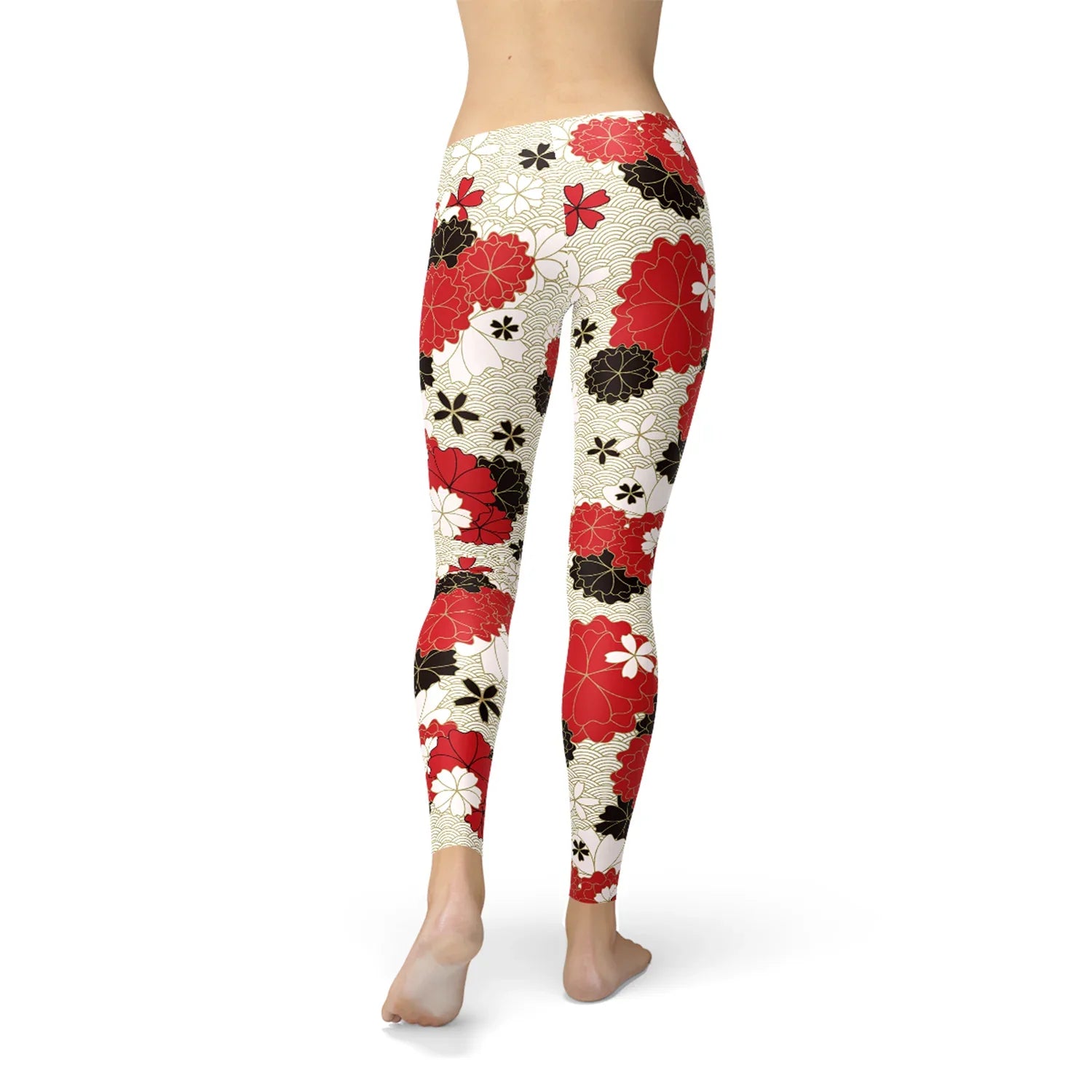 Womens Japanese Cherry Blossom Leggings - Which Mark