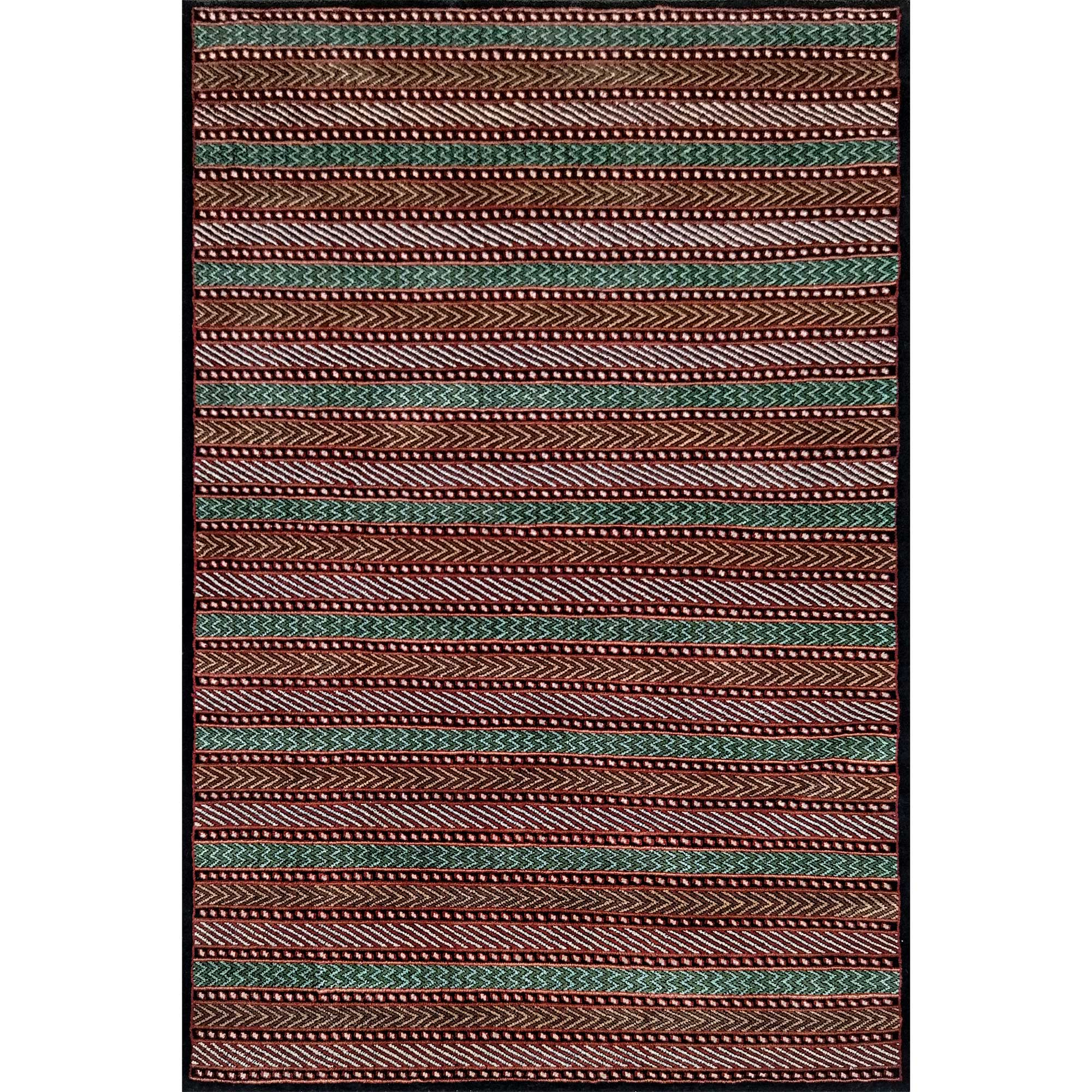 4×6 ft Black Hand Knotted Wool Carpet - Which Mark