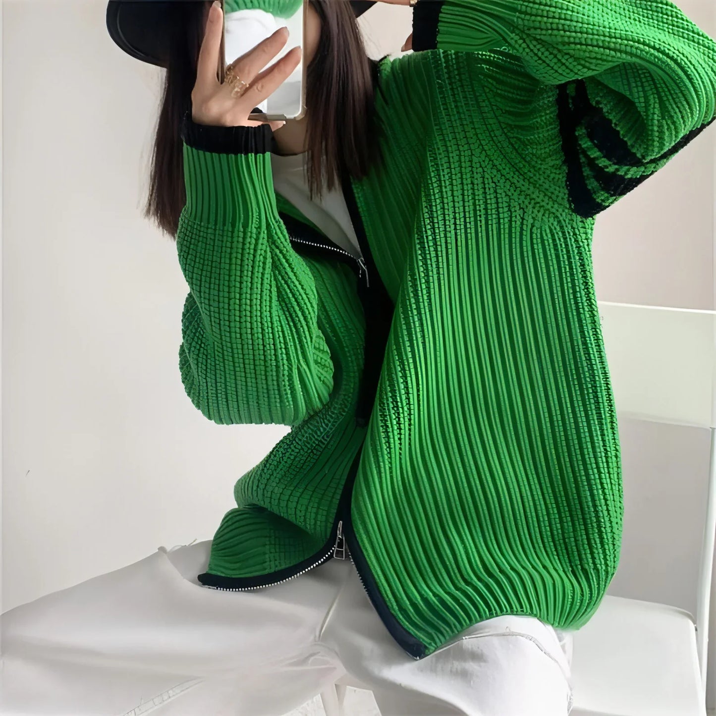Zipped Stand Collar Sweater Coat Women - Edition 25 - Which Mark
