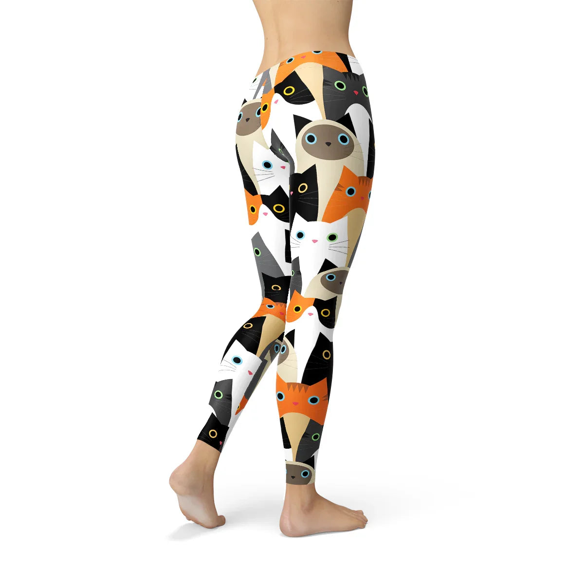 Womens All Over Print Cats Leggings - Which Mark
