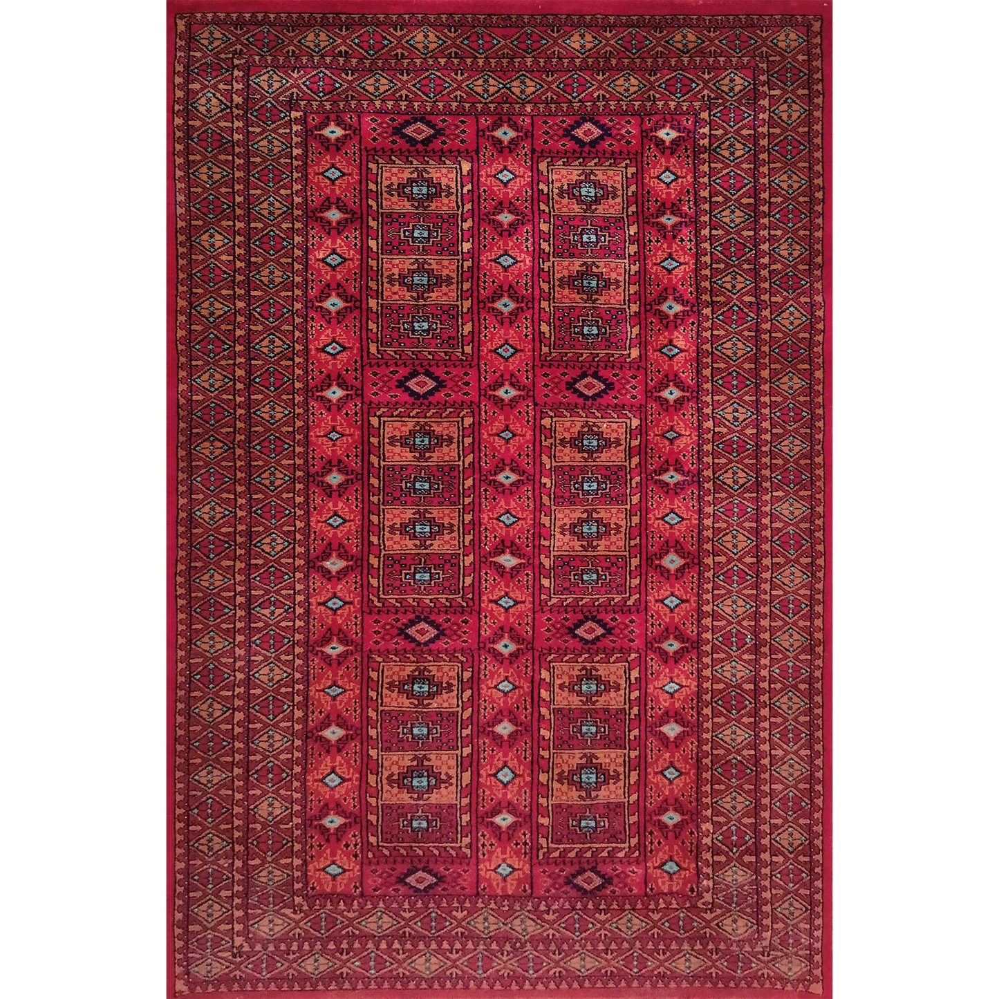 4×6 Feet Hand Knotted Red Wool Carpet - Which Mark