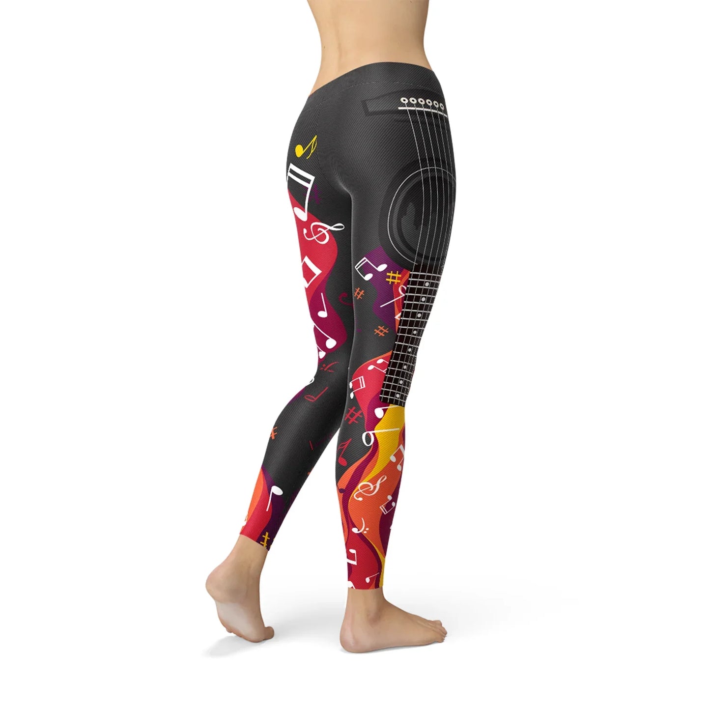 Guitar and Music Note Leggings - Which Mark