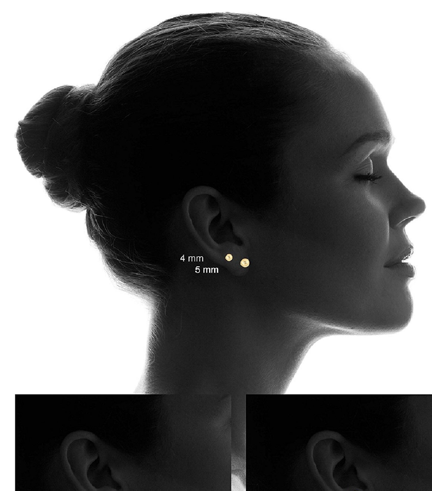 14K Yellow Gold Hollow Ball Stud Earrings ( Sizes 3MM-8MM) - Which Mark