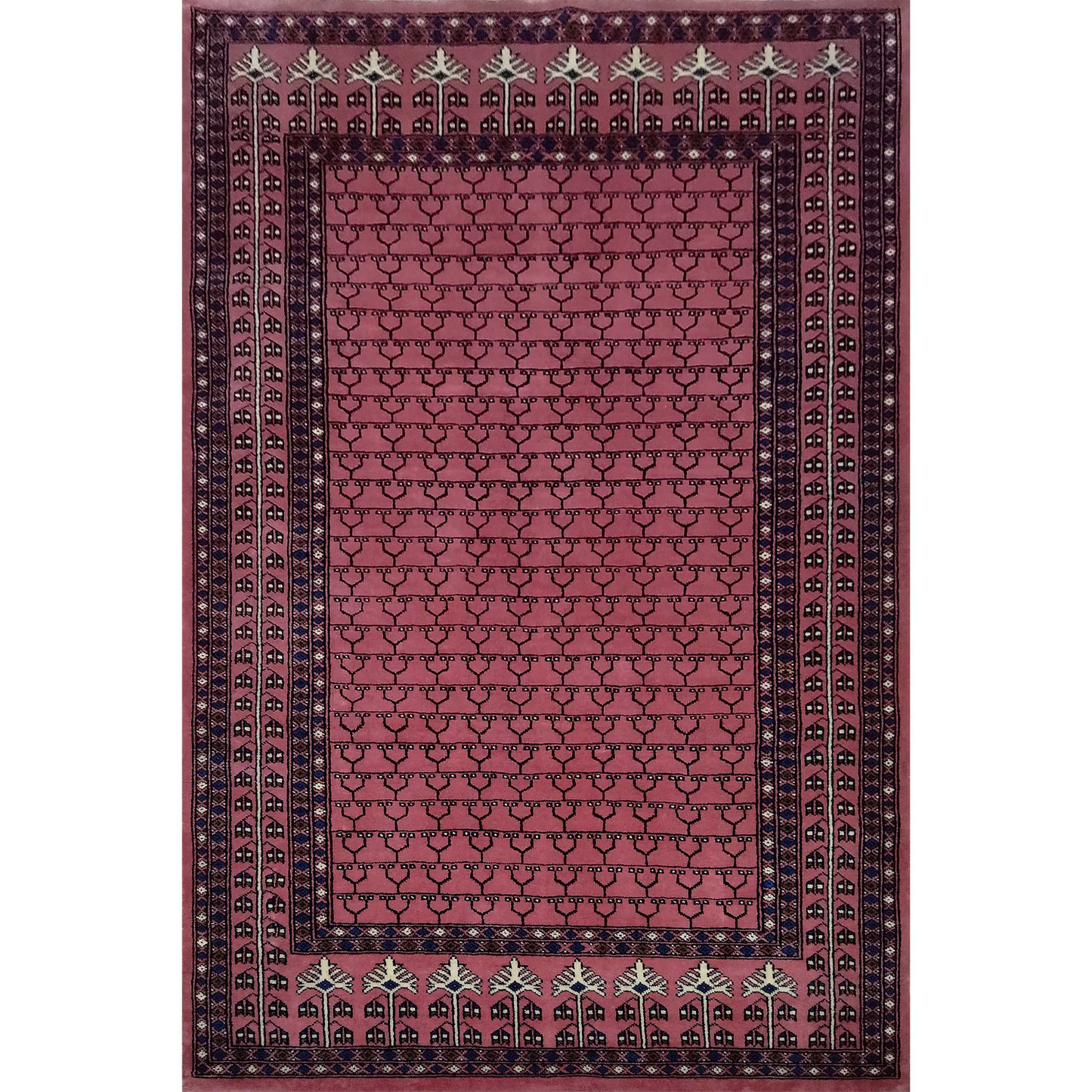 4×6 ft Peach Hand Knotted Wool Carpet - Which Mark