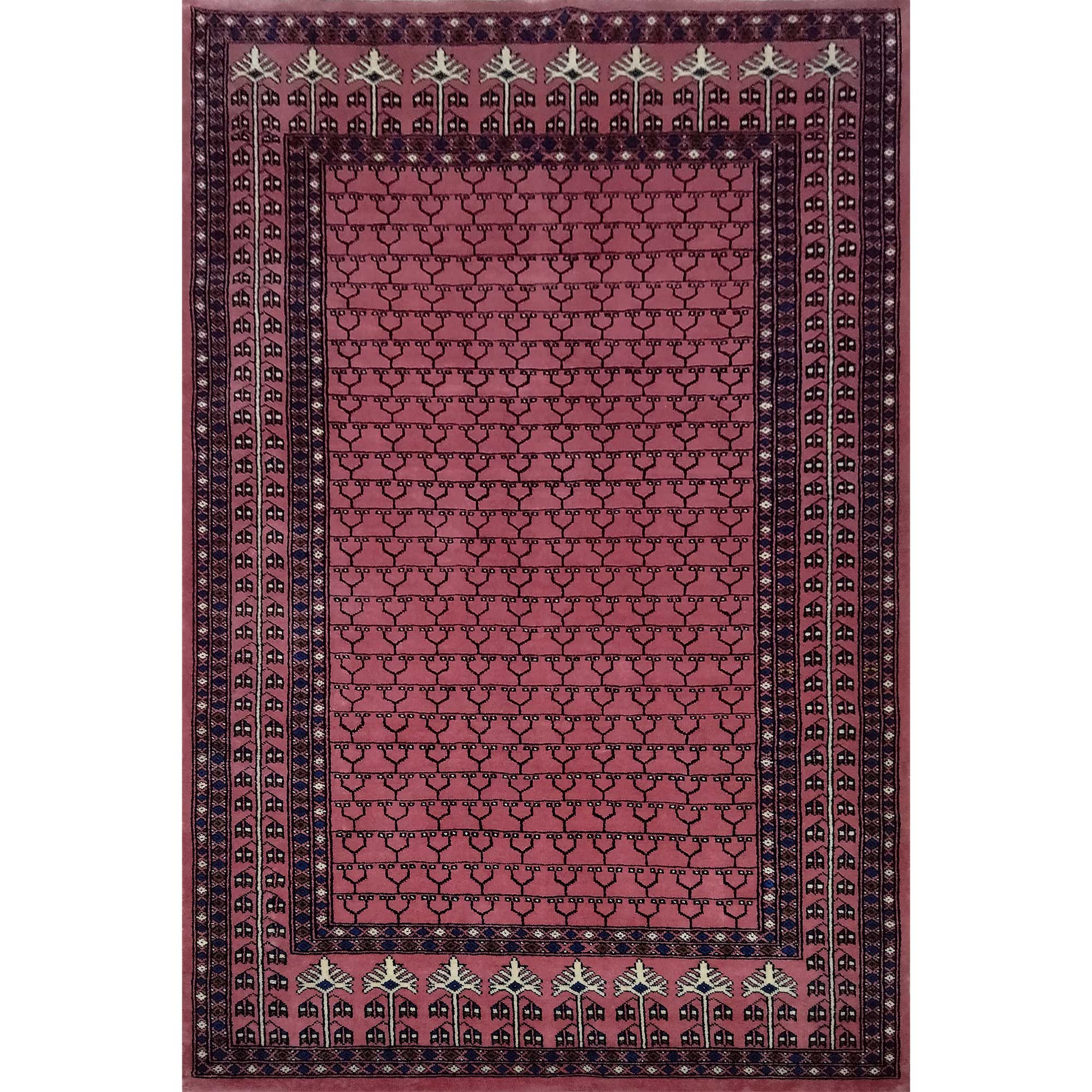 4×6 ft Peach Hand Knotted Wool Carpet - Which Mark