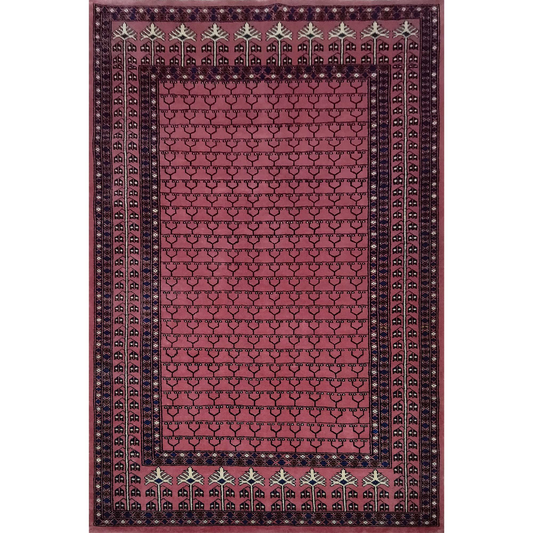 4×6 ft Peach Hand Knotted Wool Carpet - Which Mark