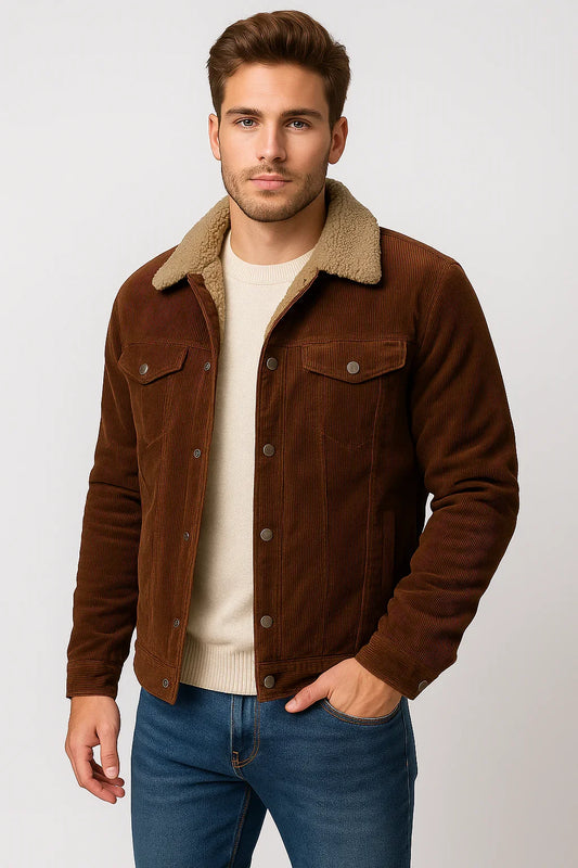 NordWool™ – Corduroy Lapel Plush Jacket for Men - Which Mark