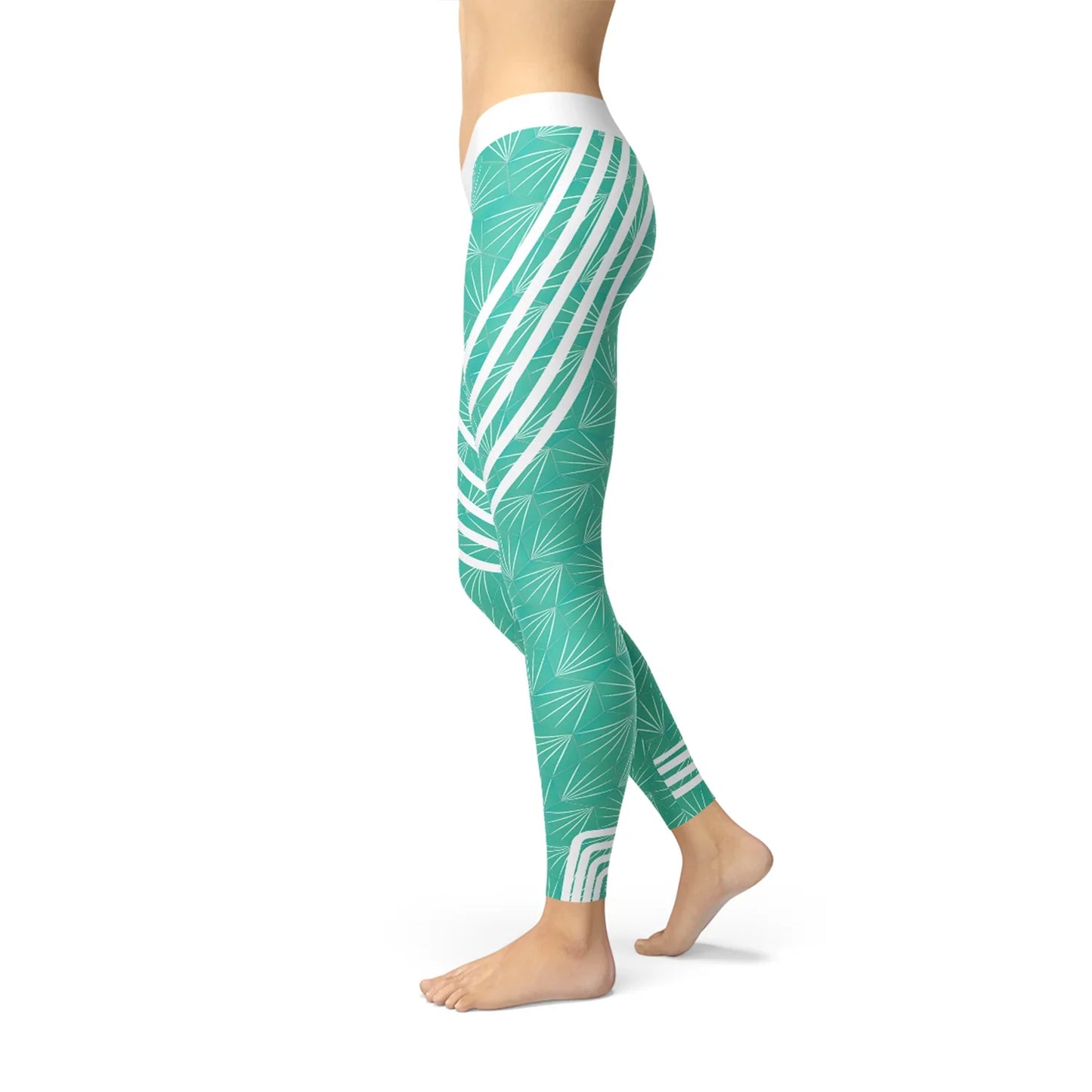 Turquoise Sports Leggings - Which Mark